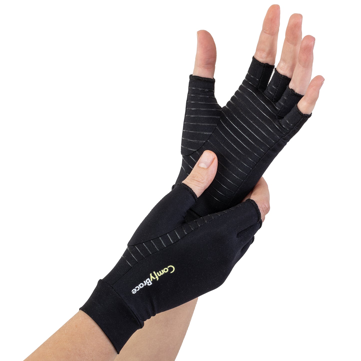 ComfyBrace Copper Infused Compression Arthritis Gloves for Hand & Finger Relief from pain/swelling caused by Rheumatoid Arthritis, carpal Tunnel, Tendonitis and Poor Circulation, Fits Men & Women